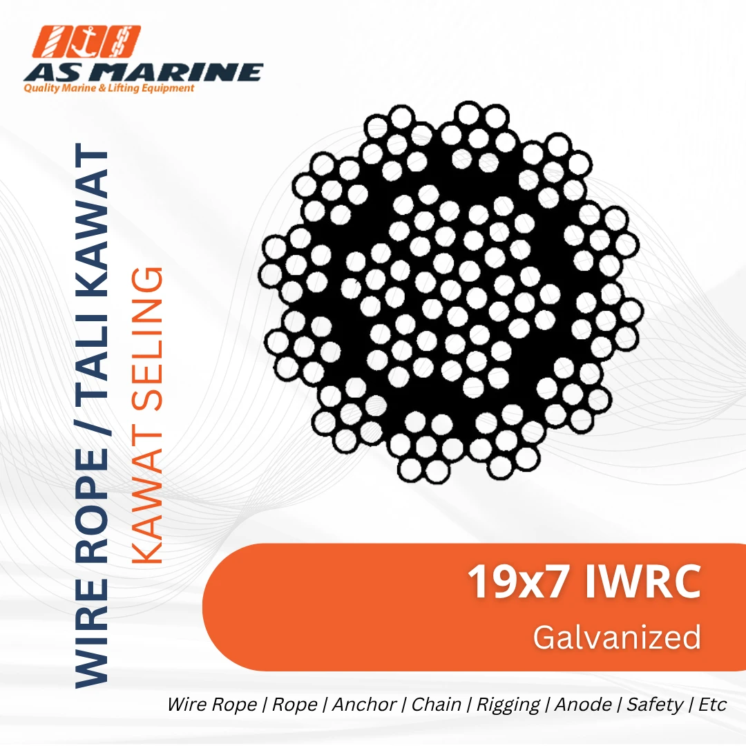 Wire Rope 19x7+IWRC Galvanized